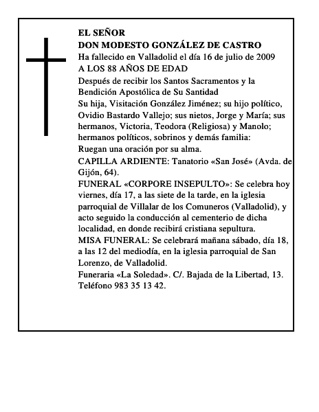 DON MODESTO GONZÁLEZ DE CASTRO