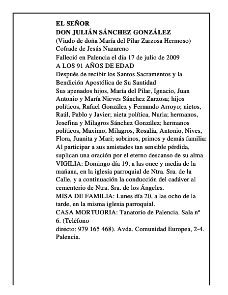 DON JULIÁN SÁNCHEZ GONZÁLEZ