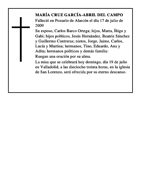 MARÍA CRUZ GARCÍA-ABRIL DEL CAMPO