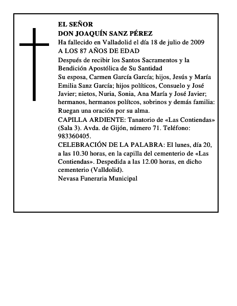 DON JOAQUÍN SANZ PÉREZ