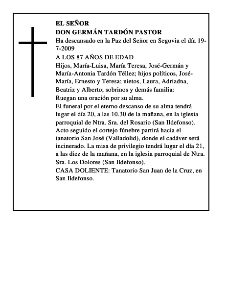 DON GERMÁN TARDÓN PASTOR