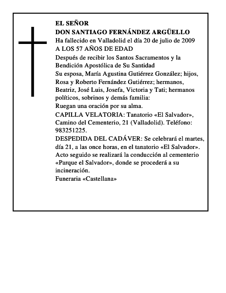 DON SANTIAGO FERNÁNDEZ ARGÜELLO
