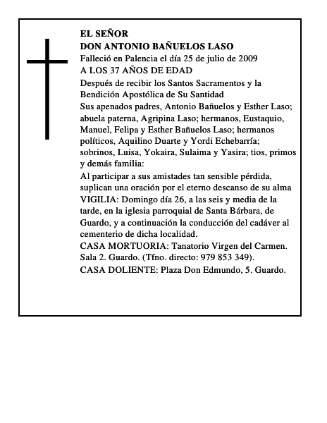DON ANTONIO BAÑUELOS LASO