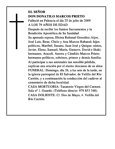 DON DONATILO MARCOS PRIETO