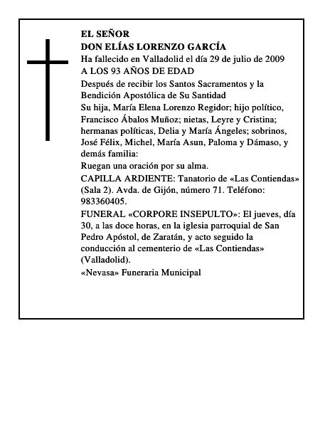 DON ELÍAS LORENZO GARCÍA