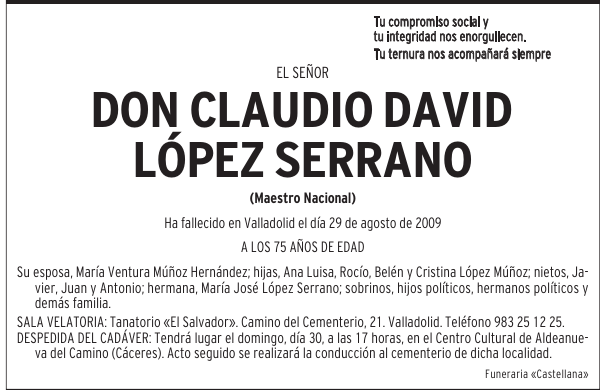Claudio David López Serrano