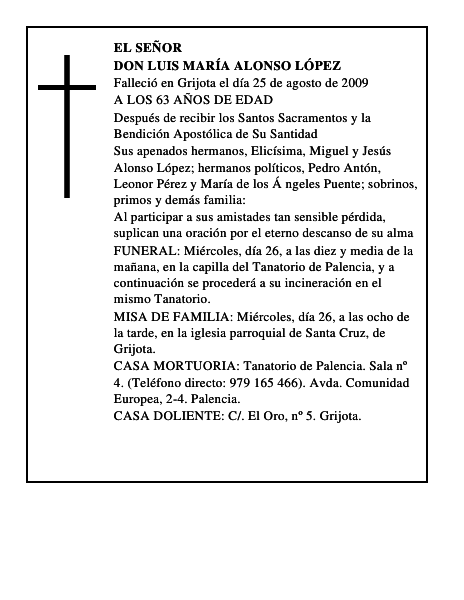 DON LUIS MARÍA ALONSO LÓPEZ