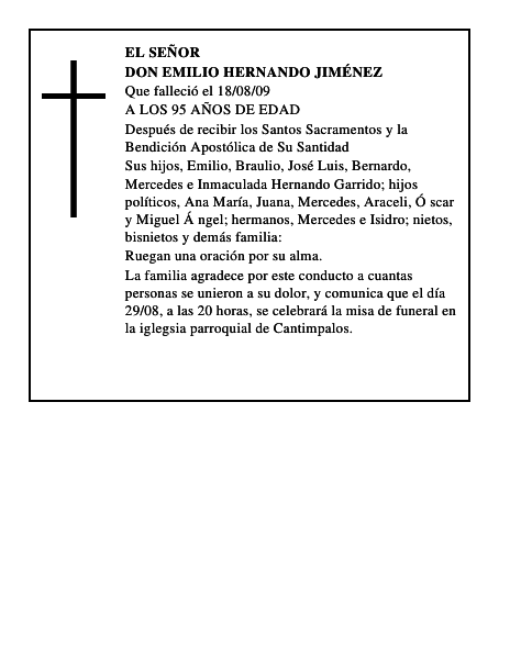 DON EMILIO HERNANDO JIMÉNEZ