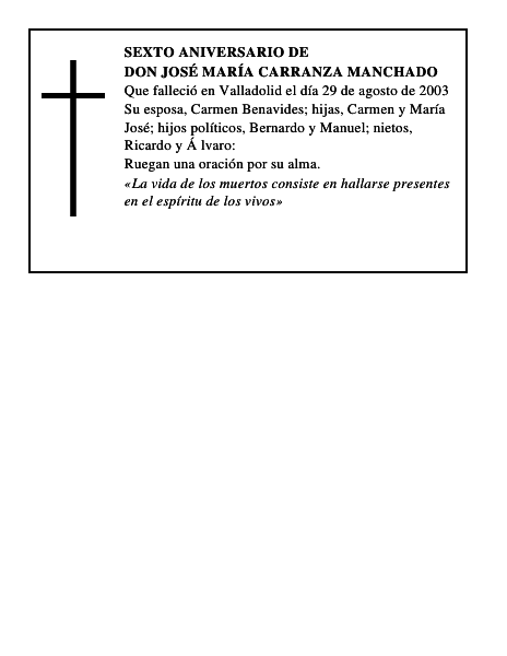 DON JOSÉ MARÍA CARRANZA MANCHADO