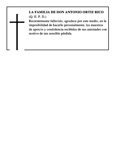 LA FAMILIA DE DON ANTONIO ORTIZ RICO