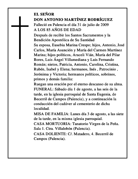 DON ANTONIO MARTÍNEZ RODRÍGUEZ