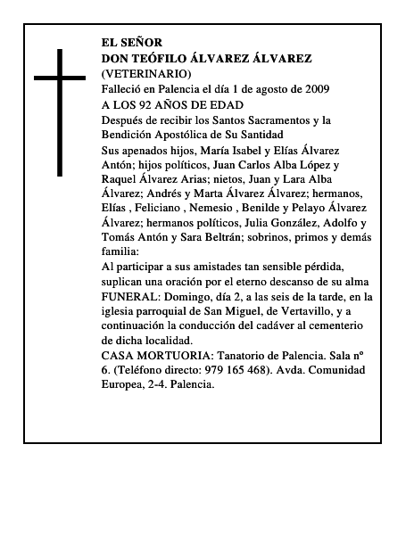 DON TEÓFILO ÁLVAREZ ÁLVAREZ