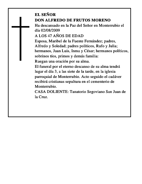 DON ALFREDO DE FRUTOS MORENO