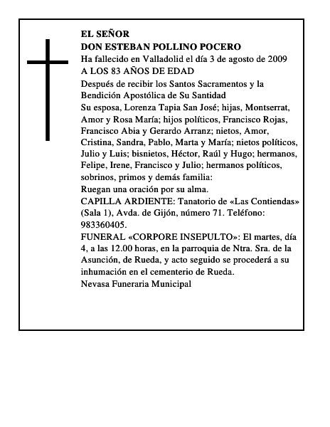 DON ESTEBAN POLLINO POCERO