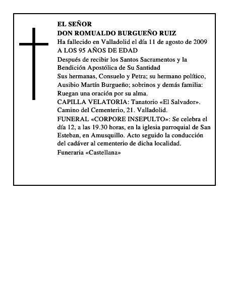 DON ROMUALDO BURGUEÑO RUIZ