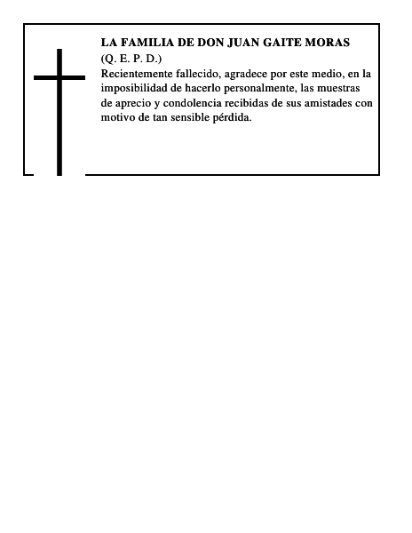 LA FAMILIA DE DON JUAN GAITE MORAS
