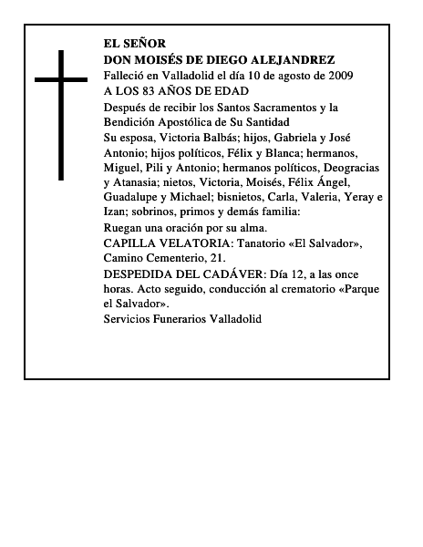 DON MOISÉS DE DIEGO ALEJANDREZ