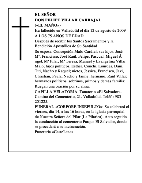 DON FELIPE VILLAR CARBAJAL