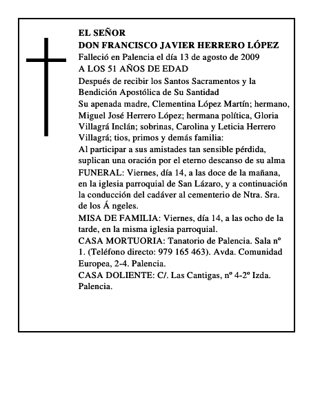 DON FRANCISCO JAVIER HERRERO LÓPEZ