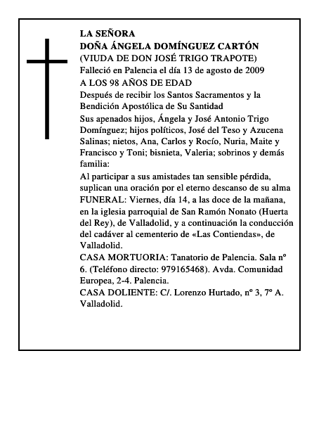 DOÑA ÁNGELA DOMÍNGUEZ CARTÓN