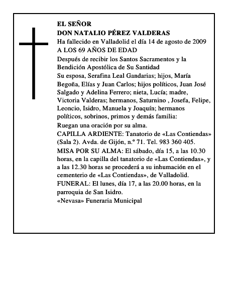 DON NATALIO PÉREZ VALDERAS