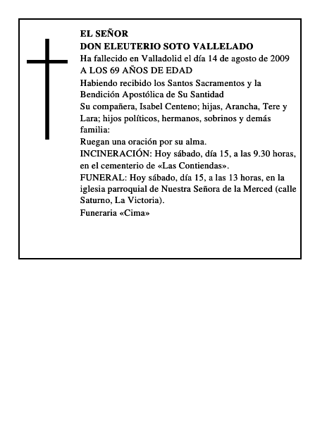 DON ELEUTERIO SOTO VALLELADO