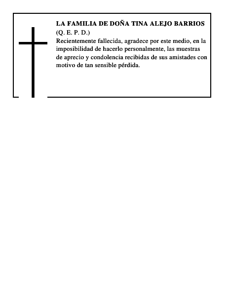 LA FAMILIA DE DOÑA TINA ALEJO BARRIOS
