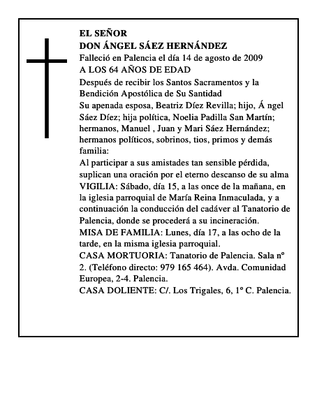 DON ÁNGEL SÁEZ HERNÁNDEZ