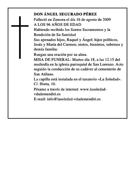 DON ÁNGEL SEGURADO PÉREZ