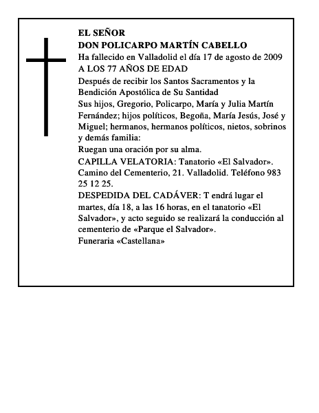 DON POLICARPO MARTÍN CABELLO
