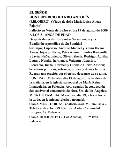 DON LUPERCIO HIERRO ANTOLÍN
