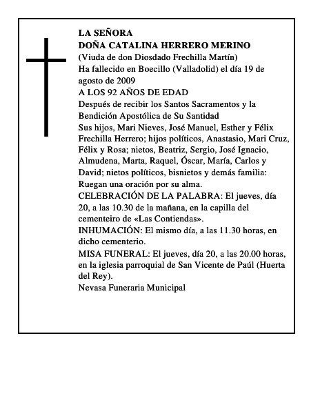 DOÑA CATALINA HERRERO MERINO