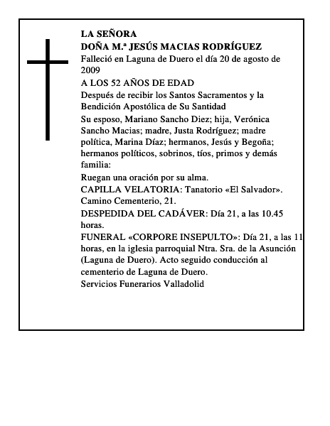 DOÑA M.ª JESÚS MACIAS RODRÍGUEZ