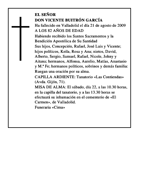 DON VICENTE BUITRÓN GARCÍA