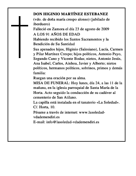 DON HIGINIO MARTÍNEZ ESTEBANEZ