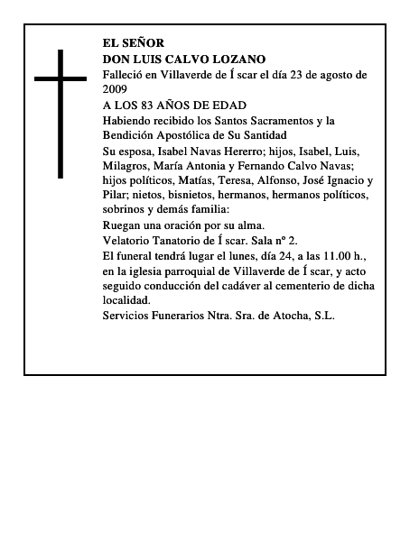 DON LUIS CALVO LOZANO