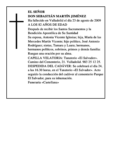 DON SEBASTIÁN MARTÍN JIMÉNEZ