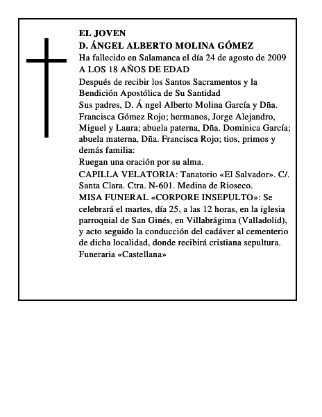 D. ÁNGEL ALBERTO MOLINA GÓMEZ
