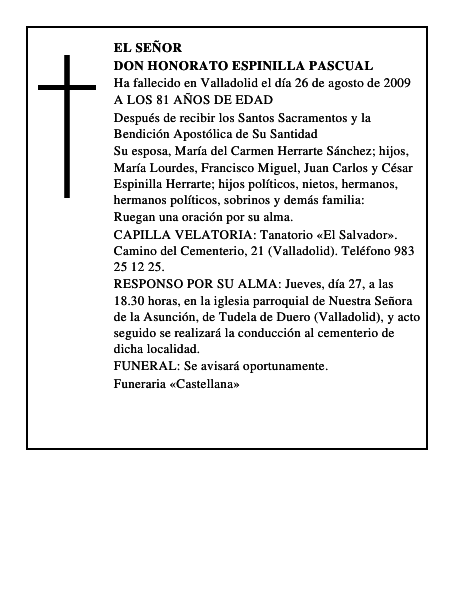 DON HONORATO ESPINILLA PASCUAL