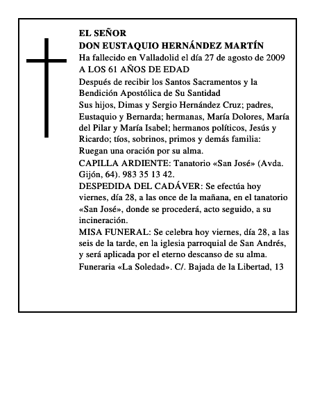 DON EUSTAQUIO HERNÁNDEZ MARTÍN