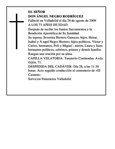 DON ÁNGEL NEGRO RODRÍGUEZ