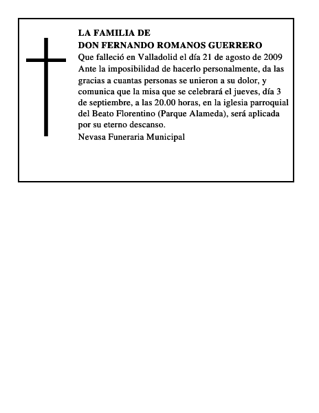 DON FERNANDO ROMANOS GUERRERO