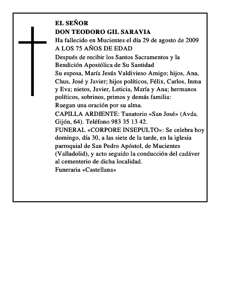 DON TEODORO GIL SARAVIA