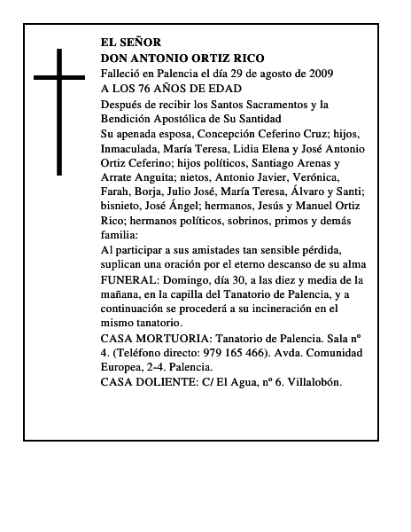 DON ANTONIO ORTIZ RICO