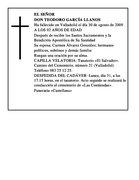 DON TEODORO GARCÍA LLANOS