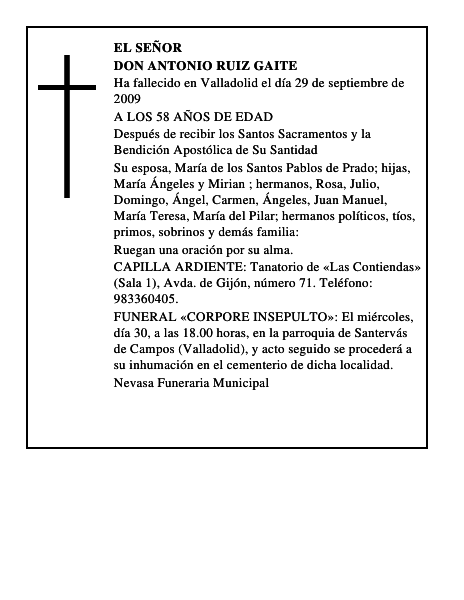 DON ANTONIO RUIZ GAITE