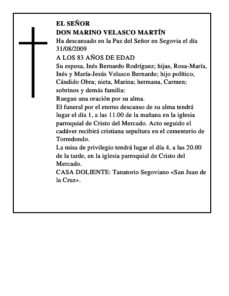 DON MARINO VELASCO MARTÍN
