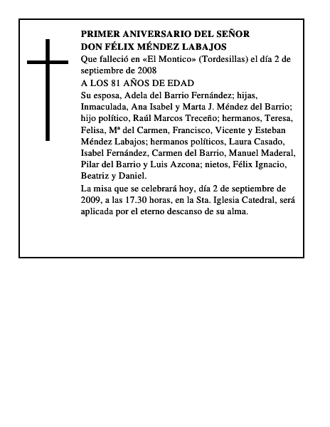 DON FÉLIX MÉNDEZ LABAJOS