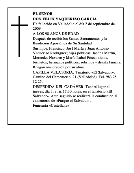 DON FÉLIX VAQUERIZO GARCÍA