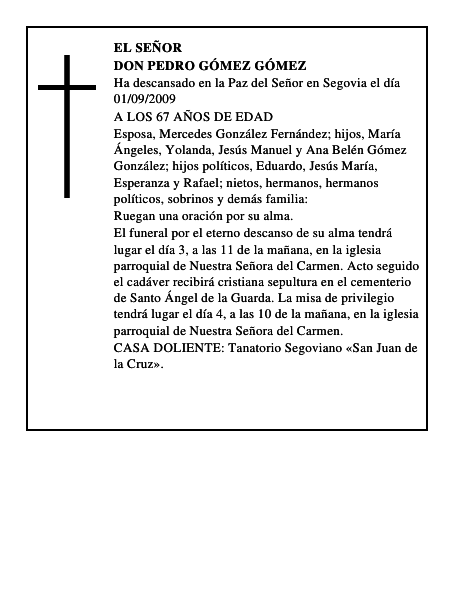 DON PEDRO GÓMEZ GÓMEZ